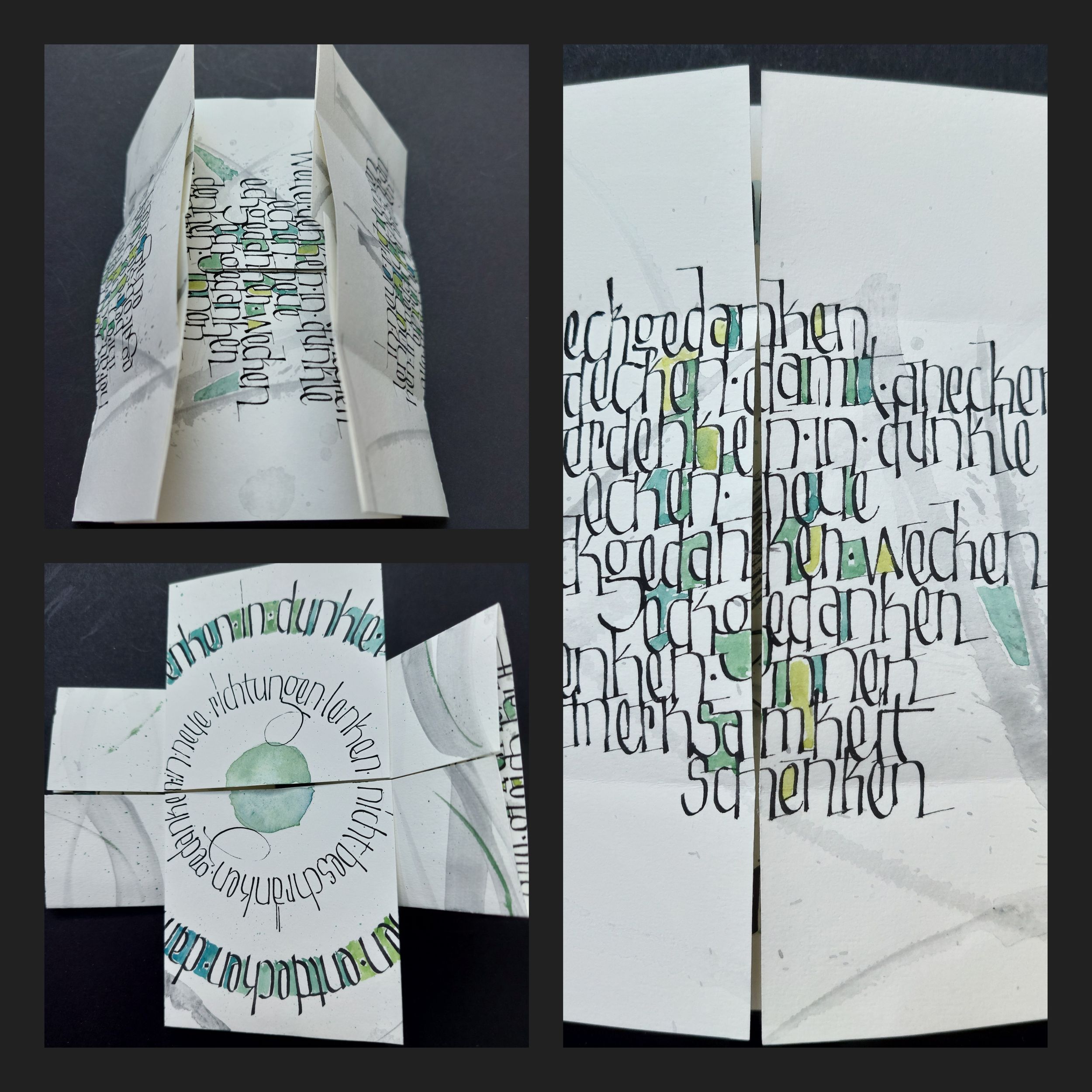 Papierfaltobjekte und Antiqua