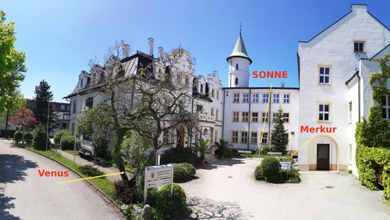 Sonne, Merkur und Venus am Landschulheim Schloss Ising