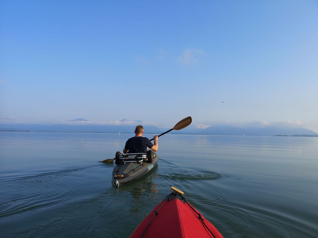 Chiemsee und die obere Alz mit dem Kajak oder SUP-Board erkunden