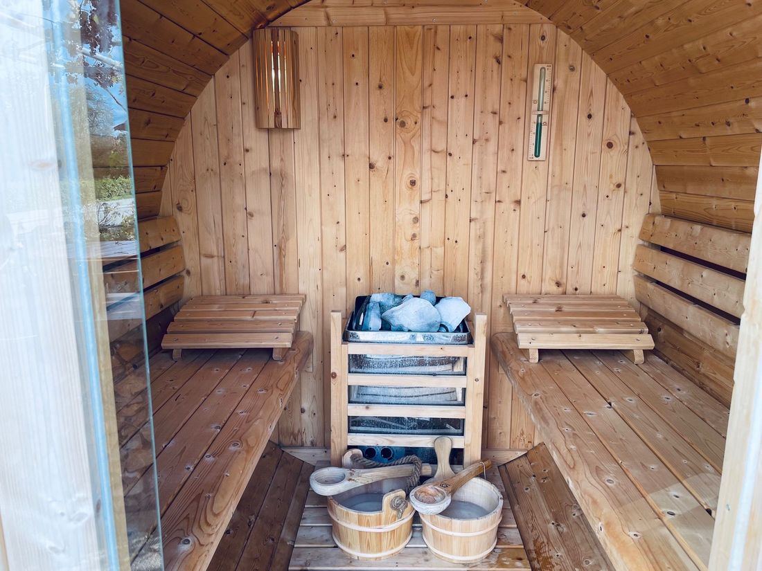 kleine Sauna für zwei bis vier Personen