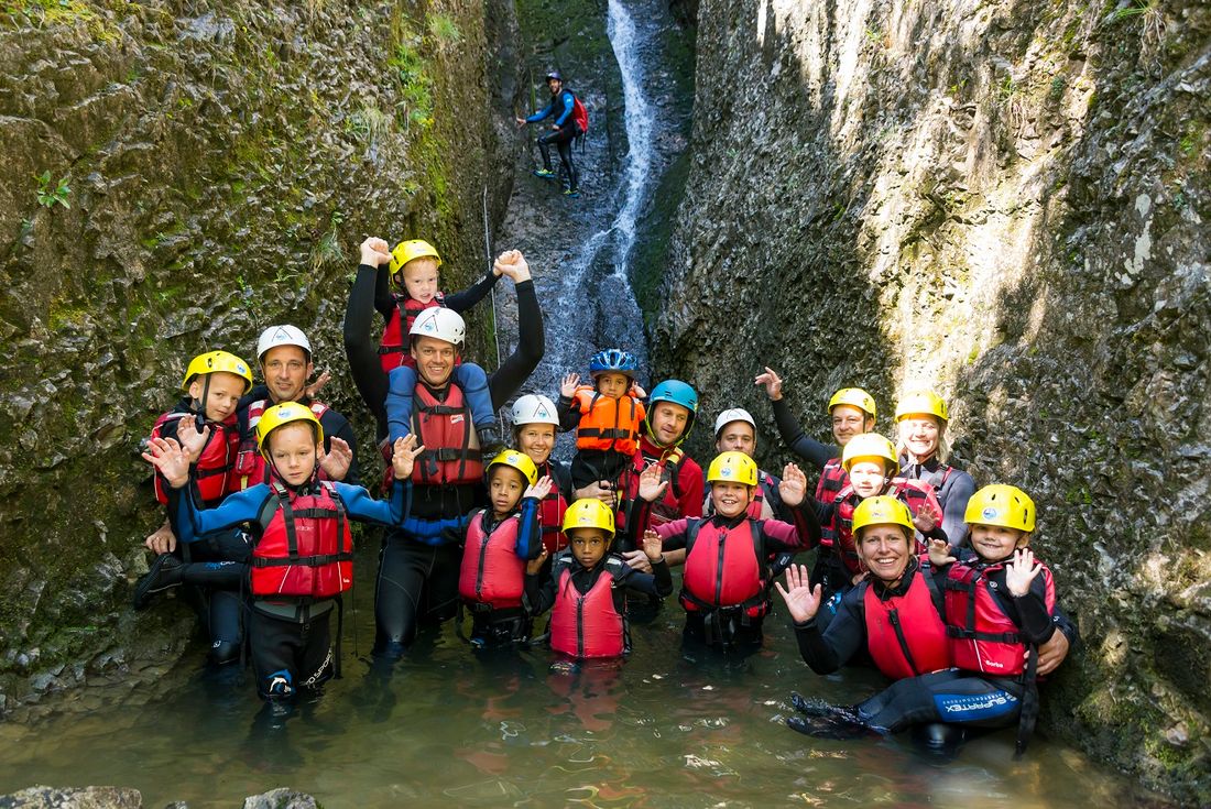 Kids-Canyoning mit der Kaiserwinkl Adventure Crew